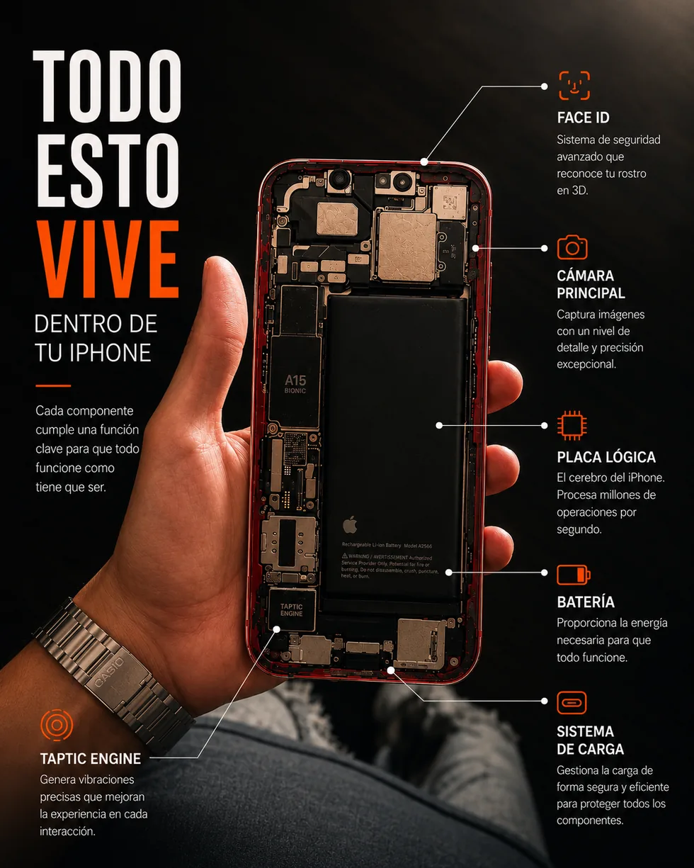 Componentes internos de smartphone